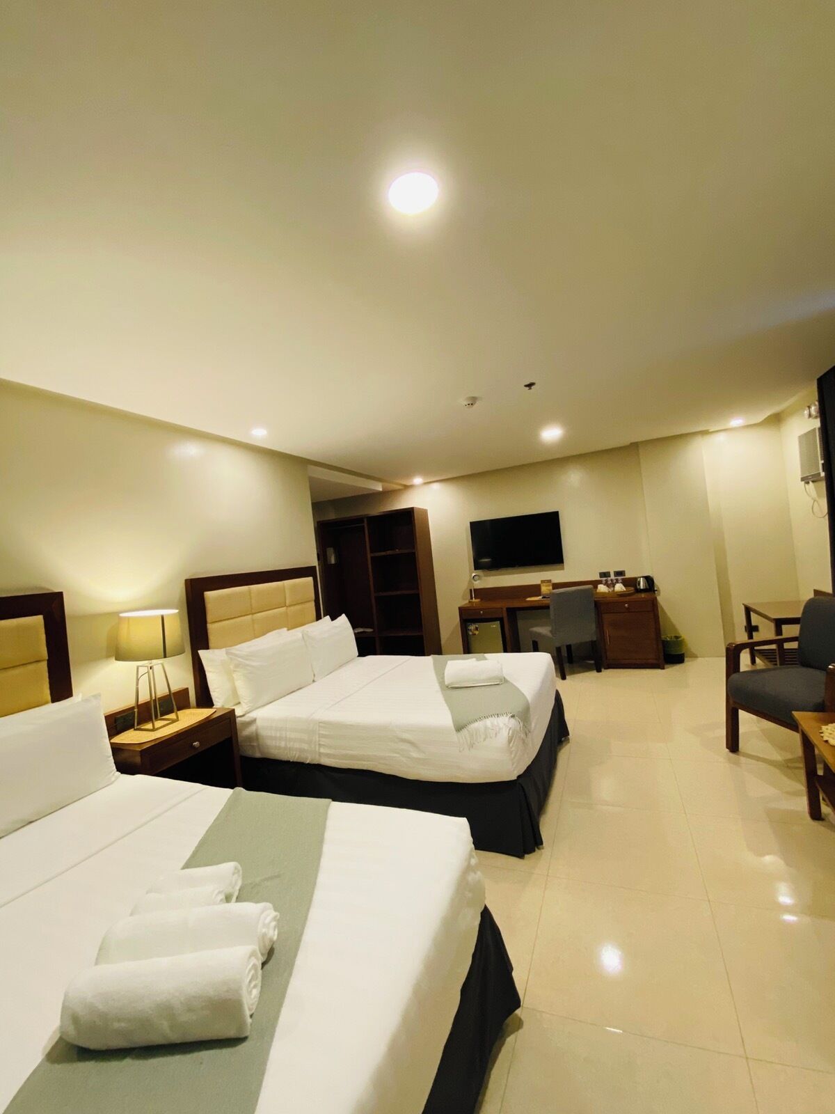 Family Quadruple Room | Desk, blackout drapes, iron/ironing board, free WiFi