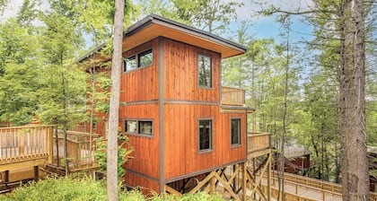 NEXT TO DOLLYWOOD! Treetop Cabin 2br/2ba, Private Hot Tub, Gas Grill, 2 Decks