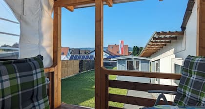 Modern semi-detached house with large garden