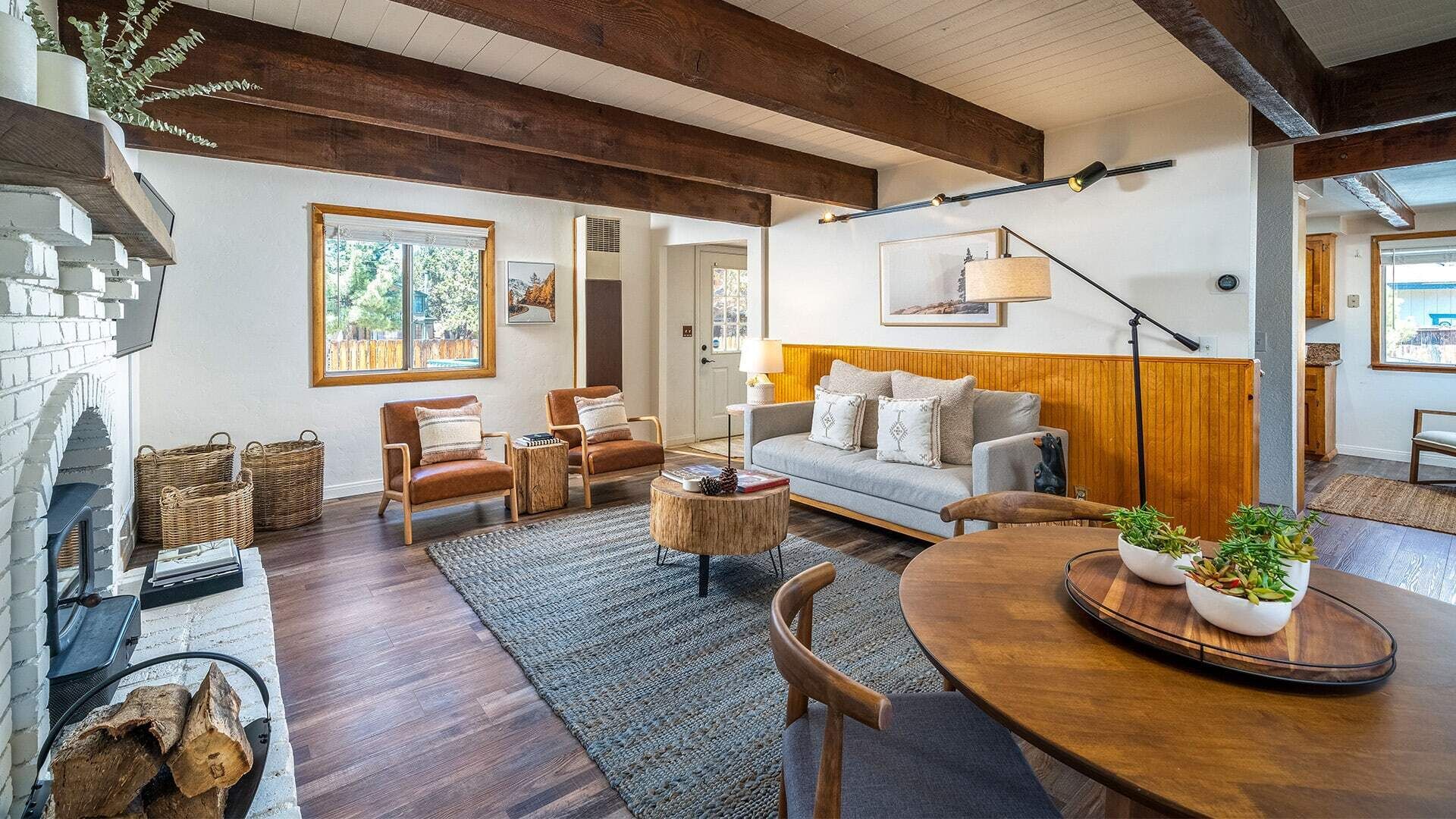 Modern Cabin with fire pit