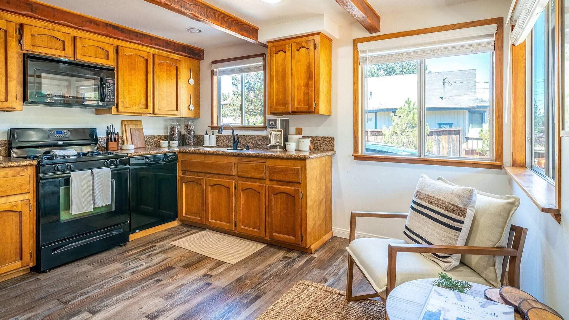 Modern Cabin with fire pit