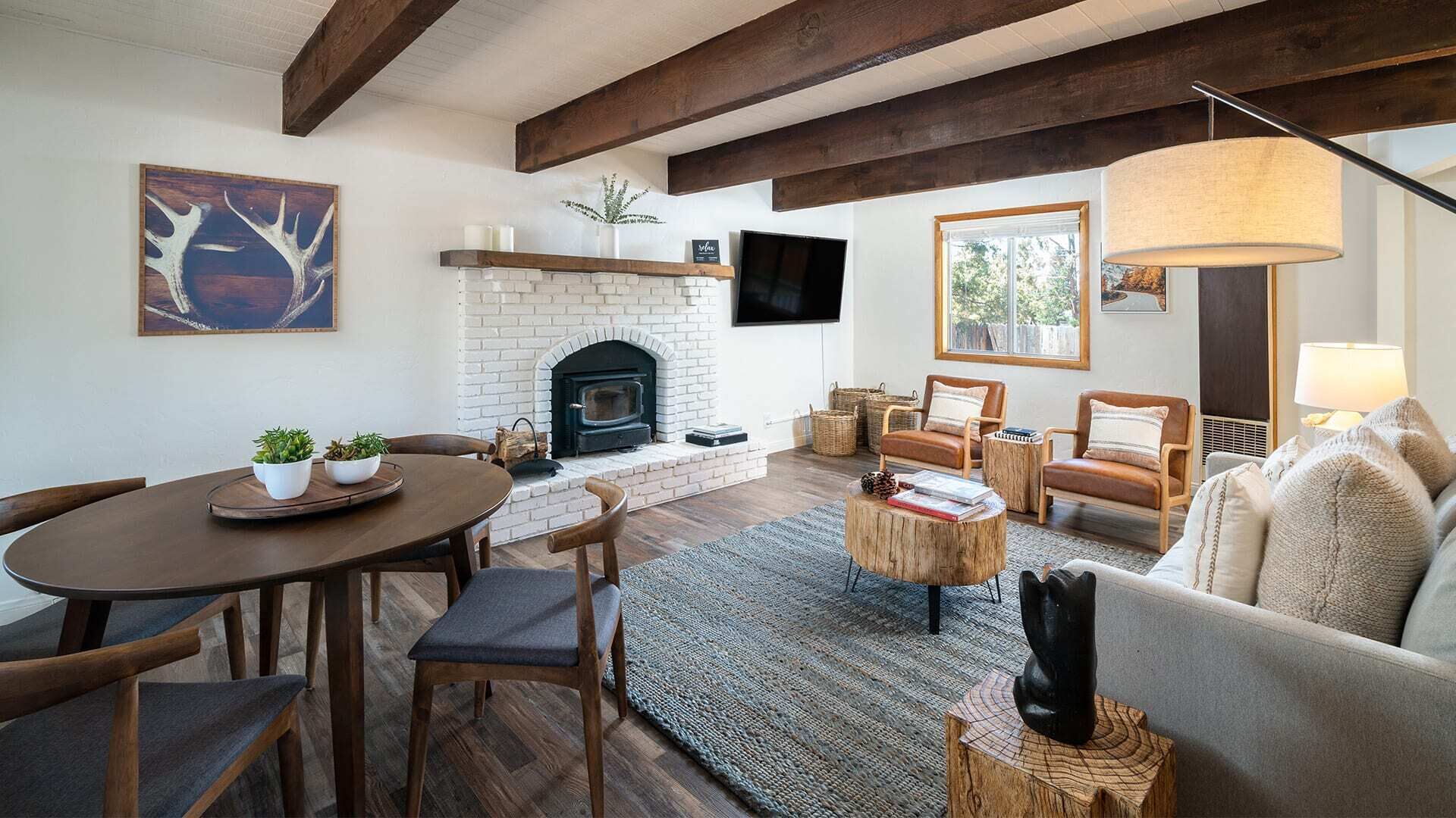 Modern Cabin with fire pit