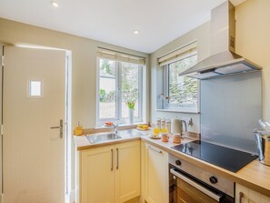 Dishwasher, high chair, cookware/dishes/utensils