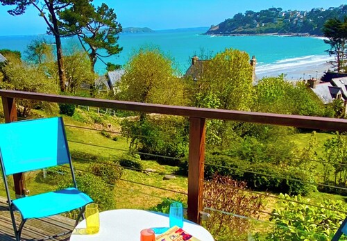 Appart vue Mer, 100m de la Plage, Avec Terrasse et Parking Privé