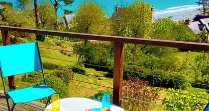 Appart vue Mer, 100m de la Plage, Avec Terrasse et Parking Privé