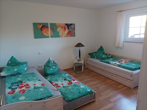 2 bedrooms, iron/ironing board, travel crib, free WiFi