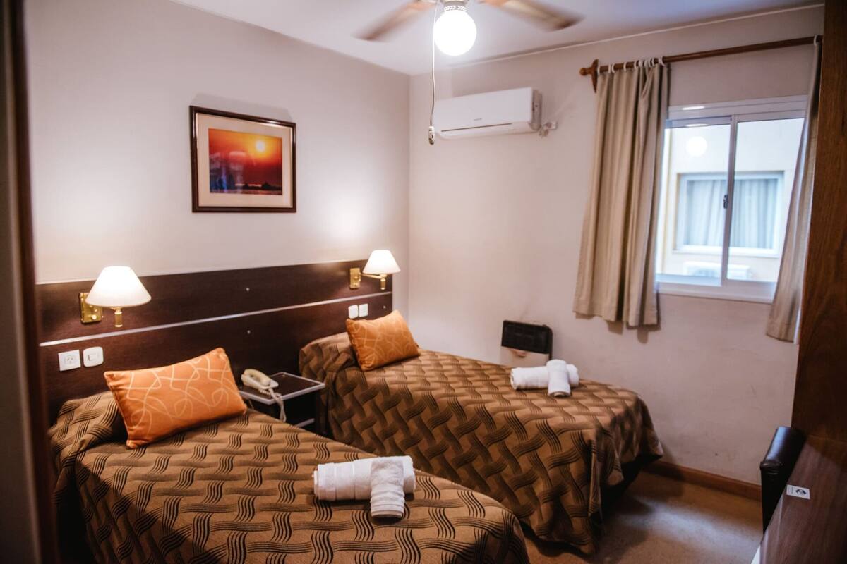 Basic Double or Twin Room, 2 Twin Beds | WiFi (free), bed sheets
