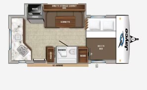 Floor plan - See Downeast Maine and Acadia National Park and stay in the Hummingbird! (Gouldsboro)