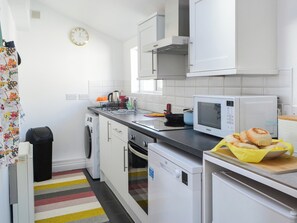 Dishwasher, high chair, cookware/dishes/utensils