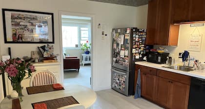 Cozy Condo, walk to town, private and bright