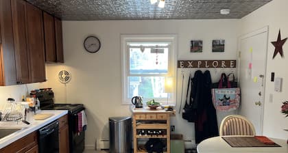 Cozy Condo, walk to town, private and bright