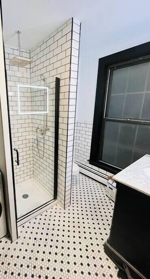 Shower, hair dryer