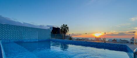 A heated pool
