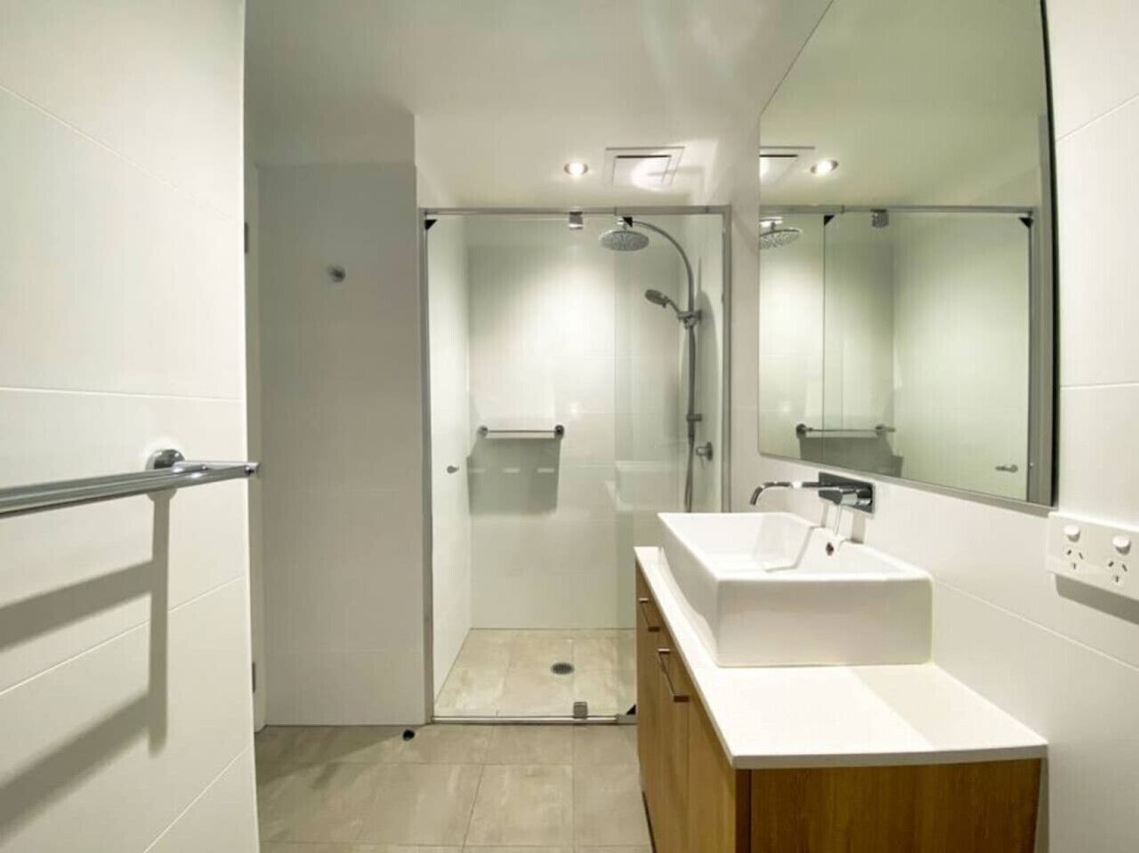 Shower, hair dryer