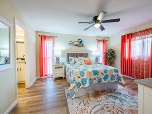 2 bedrooms, desk, iron/ironing board, travel cot