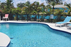 Outdoor pool, a heated pool