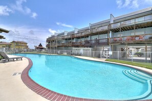 Pool - With the best amenities in Port Aransas! Large swimming pool, private lighted fi (Port Aransas)