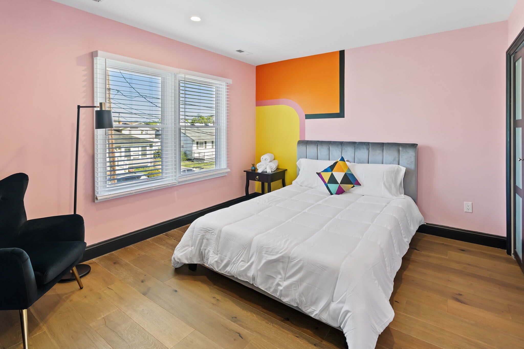 Colorful Designer Home with Rec Room and Bar