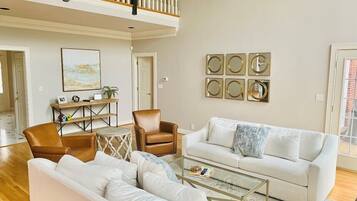 Smart TV, fireplace, video games, ping pong