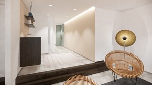 120-centimeters platt-tv med kabelkanaler och tv