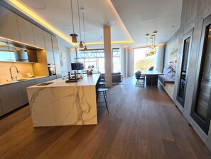 Exclusive Suite, 3 Bedrooms, Non Smoking | Living area | 120-cm flat-screen TV with cable channels, TV - Suiten-Aparthotel Aenea  (Sekirn)