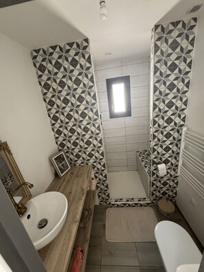 Shower, hair dryer, toilet paper - Charming house with swimming pool (Bessan)