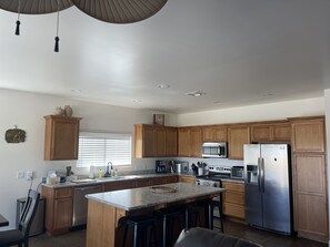 Microwave, oven, stovetop, dishwasher