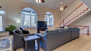 Smart TV, DVD player, table football, ping pong - Luxurious Lakefront Home with Dock & Boat slips, On a Deep water, No wake cove. (Lake Ozark)