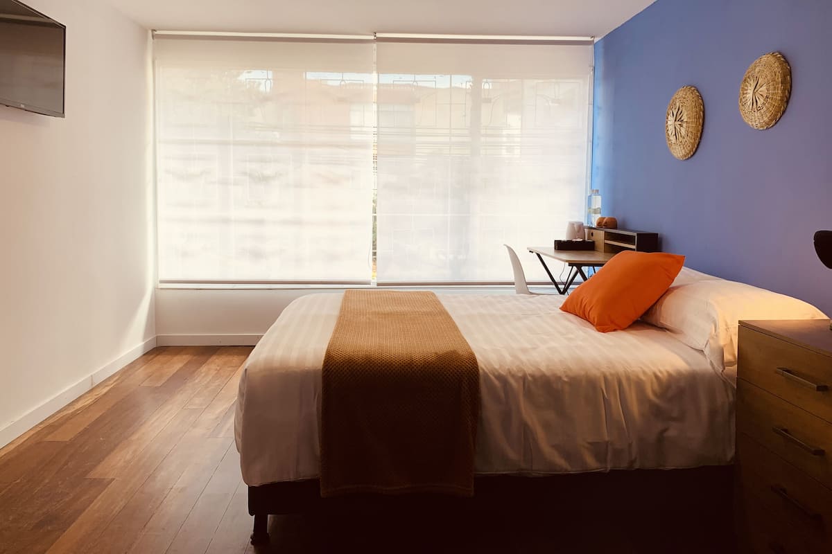 Phòng đôi tiện nghi đơn giản | Bộ trải giường bằng vải cotton Ai Cập, bộ đồ giường cao cấp