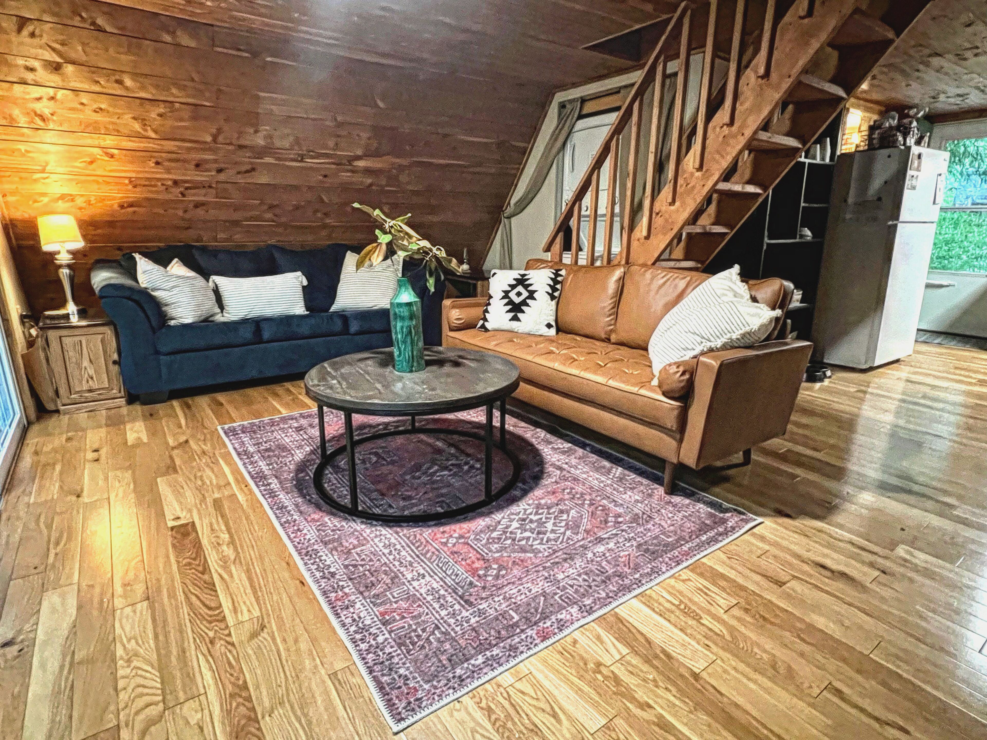 Lakefront A-frame: rare private dock, rock wall views, short walk to boat ramp