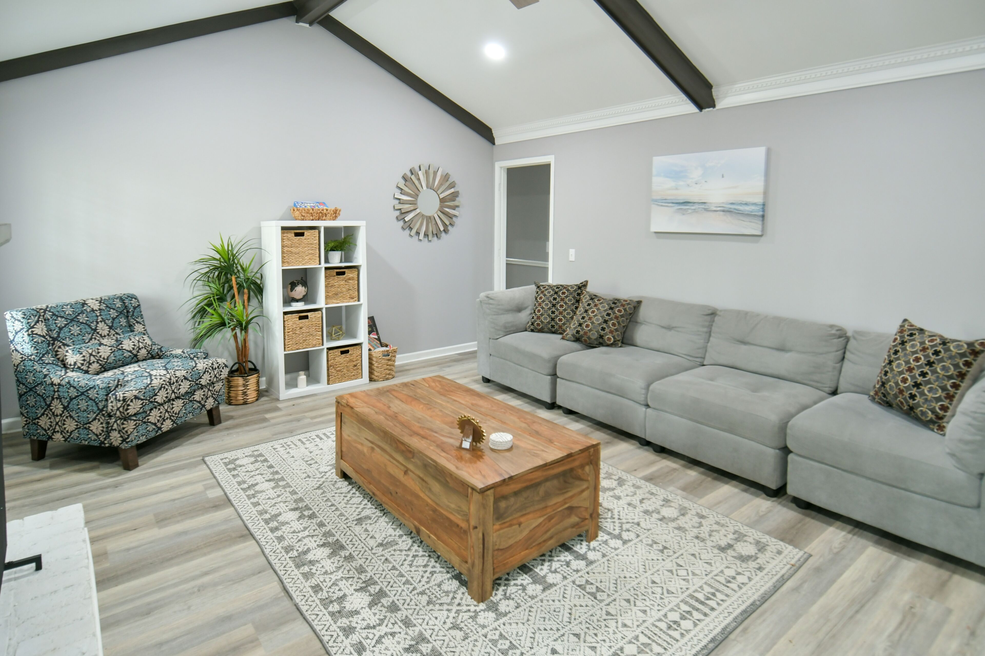 Smart TV, fireplace, video games