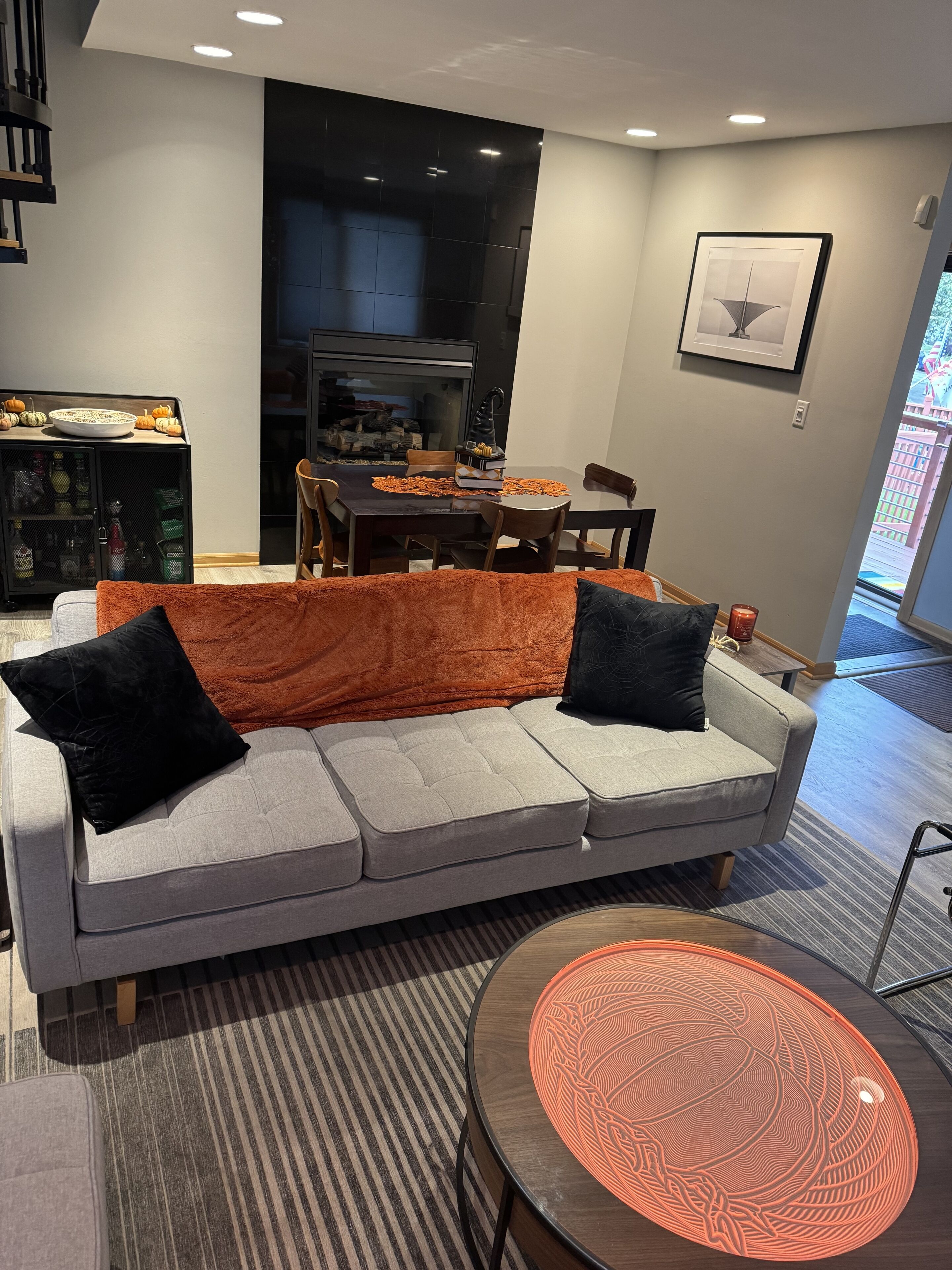 Modern home with rooftop patio and scenic views