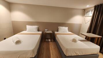 Standard Double Room | Desk, blackout drapes, iron/ironing board, bed sheets