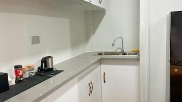 Shared fridge, microwave