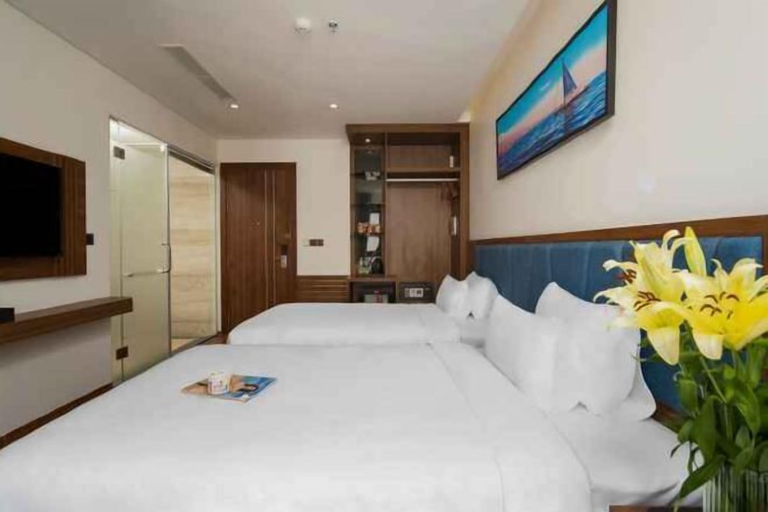 Bộ trải giường bằng vải Frette của Ý, bộ đồ giường cao cấp 