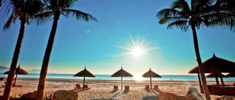 Beach nearby, white sand