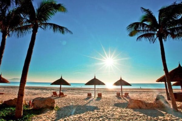 Beach nearby, white sand