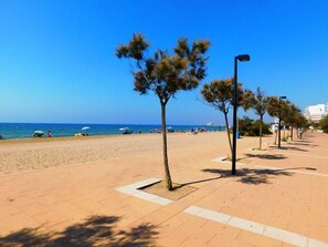在海滩