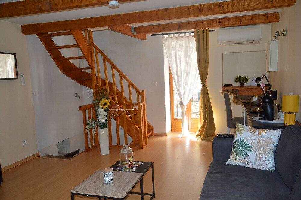Village house near Lamalou-Les-Bains thermal baths and greenway (cycle path)