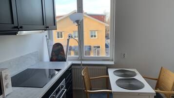 Apartment | Private kitchen | Fridge, microwave, oven, stovetop