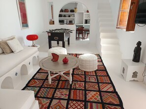 TV, foosball, table tennis