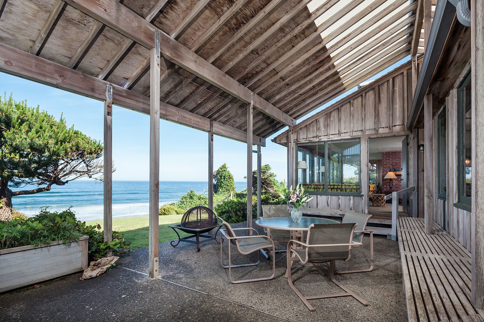 Classic Oceanfront Home Has Private Beach Access, Mid-Century Charm