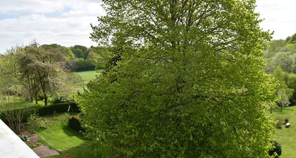 Idyllische Ferienwohnung mit Gartenblick und Balkon