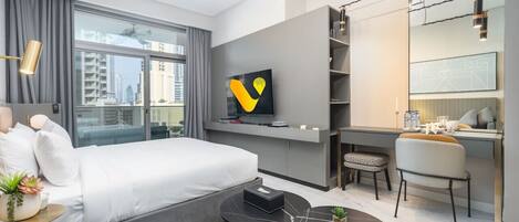 1 soverom, skrivebord, strykejern/-brett og wi-fi