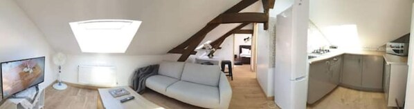 Living area - Spacious apartment in the heart of Chalon with rooftop views (Chalon-sur-Saône)