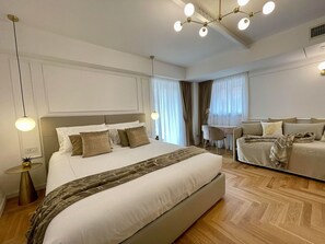 Suite superior, 1 habitación, para no fumadores | 1 habitación, ropa de cama de alta calidad y edredón 