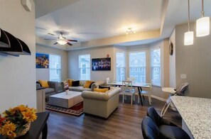 Smart TV, ping pong, computer monitors, printers