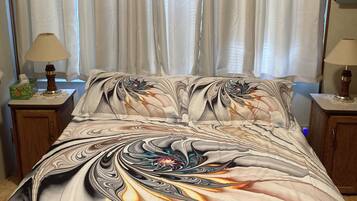 2 chambres, fer et planche à repasser, accès au Wi-Fi (inclus)