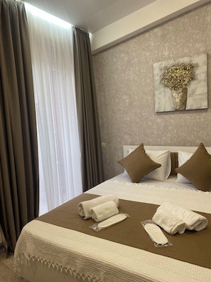Basic Double Room | Frette Italian sheets, premium bedding, down comforters - Mimino T&G (Tbilisi)