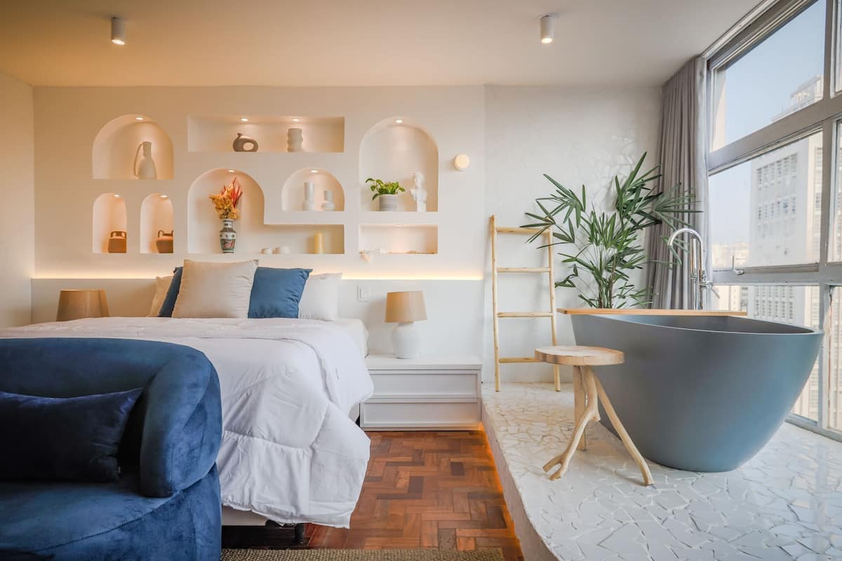 Apartamento exclusivo | 1 quarto, individualmente decorados, Wi-Fi de cortesia